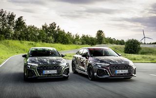 Primele imagini cu noul Audi RS3: motor de 400 de cai și o setare specială pentru drifturi