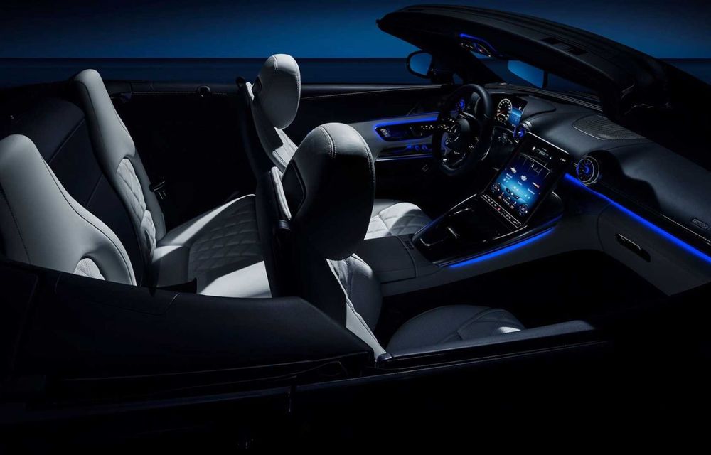 Primele imagini cu interiorul noului Mercedes-Benz SL: configurație 2+2 și ecrane preluate de la Clasa S - Poza 4