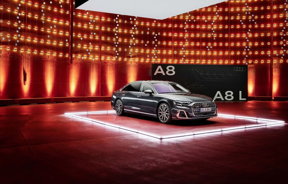 Audi prezintă noul A8 facelift: modificări estetice și, în premieră pe nava amiral, linie exterioară S Line - Poza 4
