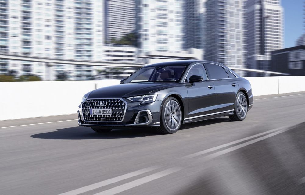 Audi prezintă noul A8 facelift: modificări estetice și, în premieră pe nava amiral, linie exterioară S Line - Poza 20