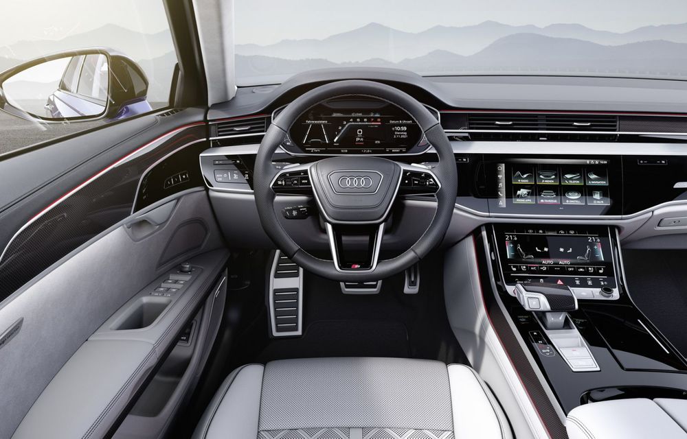 Audi prezintă noul A8 facelift: modificări estetice și, în premieră pe nava amiral, linie exterioară S Line - Poza 34