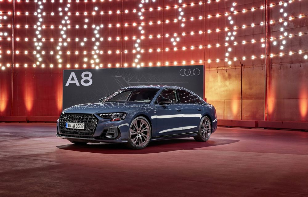 Audi prezintă noul A8 facelift: modificări estetice și, în premieră pe nava amiral, linie exterioară S Line - Poza 2