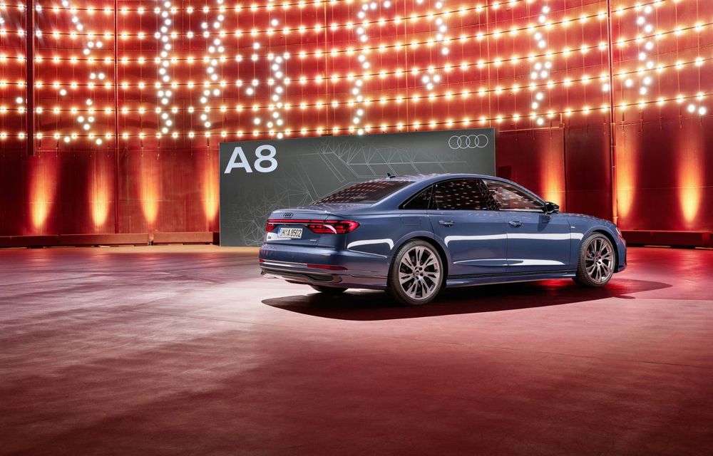 Audi prezintă noul A8 facelift: modificări estetice și, în premieră pe nava amiral, linie exterioară S Line - Poza 10