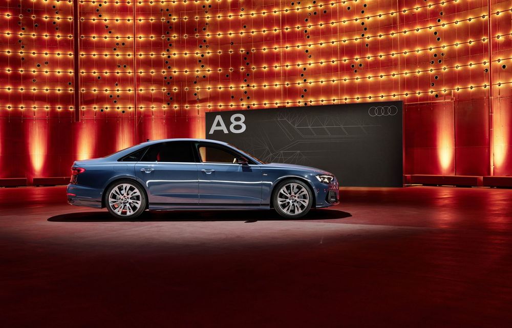 Audi prezintă noul A8 facelift: modificări estetice și, în premieră pe nava amiral, linie exterioară S Line - Poza 8