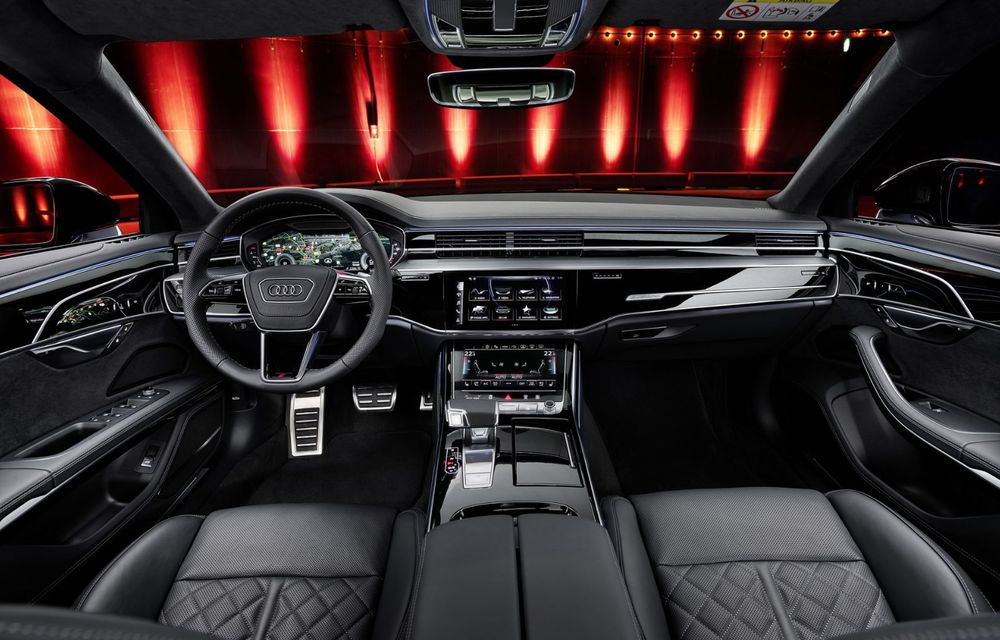 Audi prezintă noul A8 facelift: modificări estetice și, în premieră pe nava amiral, linie exterioară S Line - Poza 29