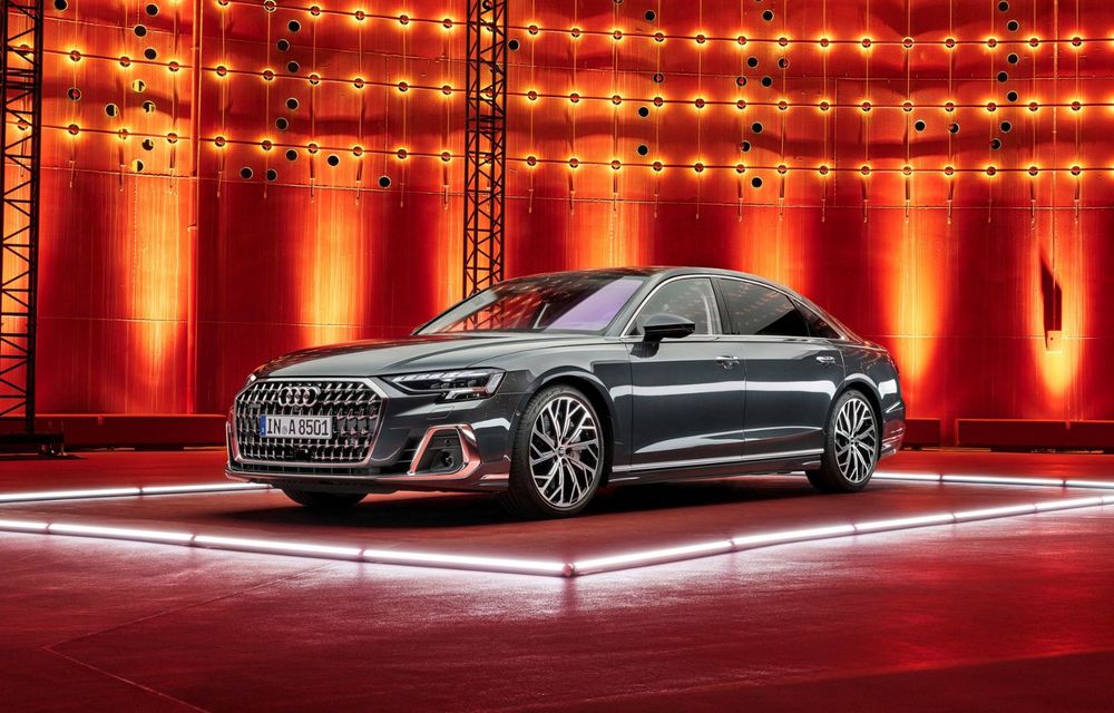 Audi prezintă noul A8 facelift: modificări estetice și, în premieră pe nava amiral, linie exterioară S Line - Poza 3