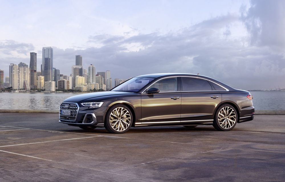 Audi prezintă noul A8 facelift: modificări estetice și, în premieră pe nava amiral, linie exterioară S Line - Poza 21