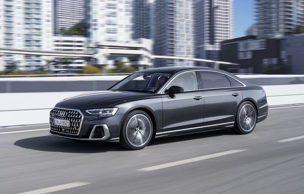 Audi prezintă noul A8 facelift: modificări estetice și, în premieră pe nava amiral, linie exterioară S Line - Poza 22
