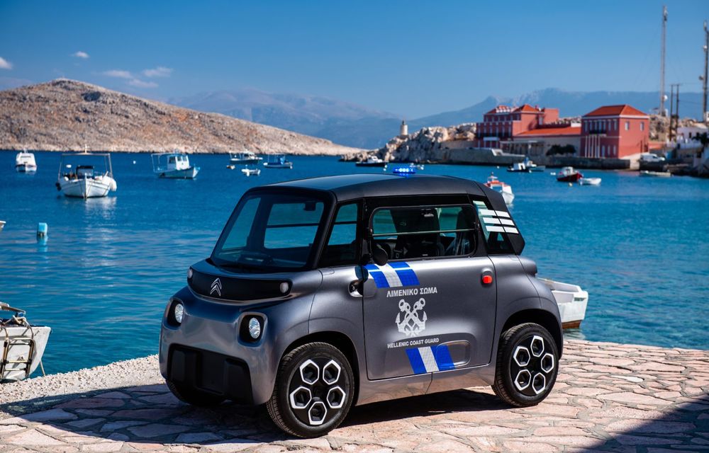 Citroen donează 6 mașini electrice unei insule grecești, inclusiv un Citroen Ami pentru poliție - Poza 1