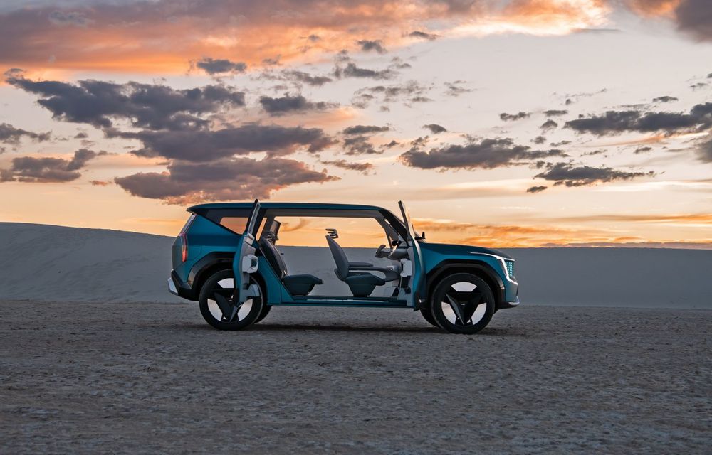 Kia prezintă conceptul EV9. Anunță un viitor SUV electric cu trei rânduri de scaune - Poza 5