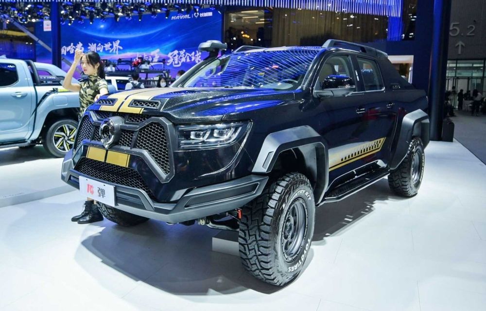 Chinezii de la Great Wall prezintă conceptul Black Bullet, o camionetă care țintește Ford F-150 Raptor - Poza 24