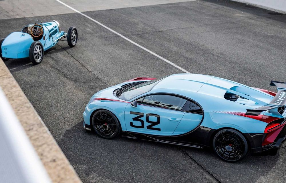 Bugatti își face divizie de personalizare &quot;Sur Mesure&quot;: primul proiect, un Chiron Pur Sport cu influențe retro - Poza 7
