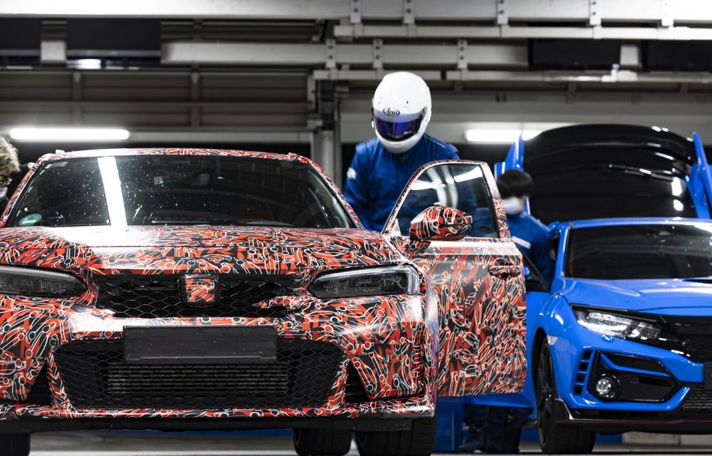Imagini cu prototipul viitoarei Honda Civic Type R din timpul testelor - Poza 1
