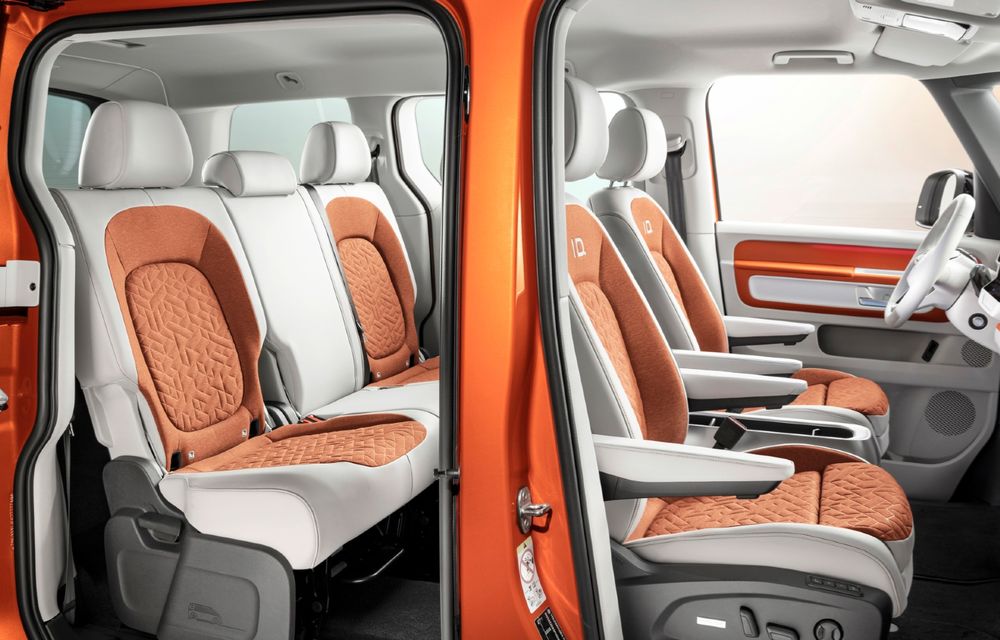 Imagini noi cu interiorul lui Volkswagen ID. Buzz. Materiale ecologice și elemente de la clasicul T1 - Poza 2