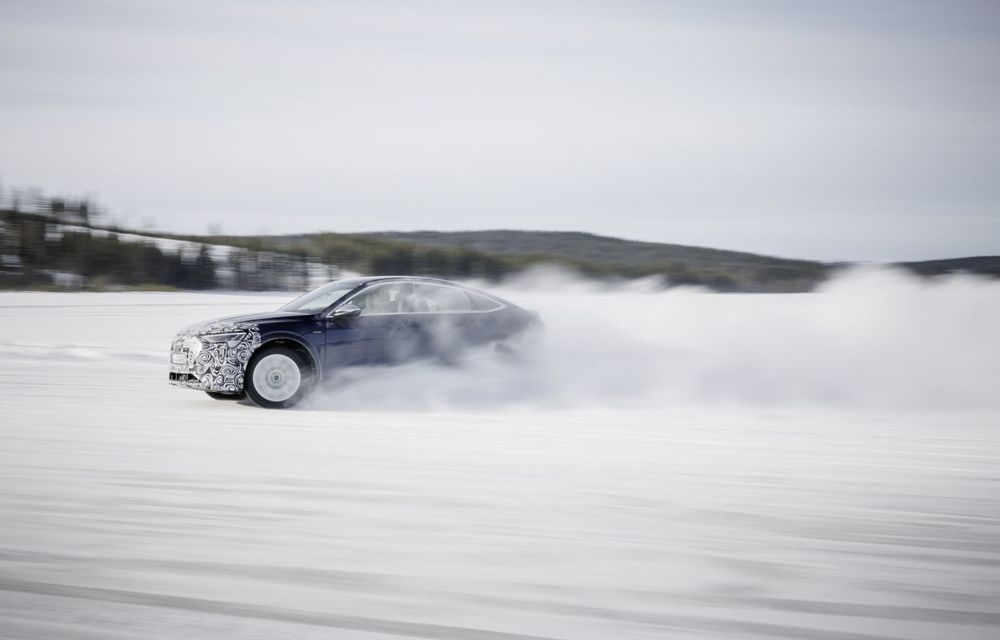 OFICIAL: Imagini cu viitorul Audi e-tron Sportback facelift în timpul testelor de iarnă - Poza 12