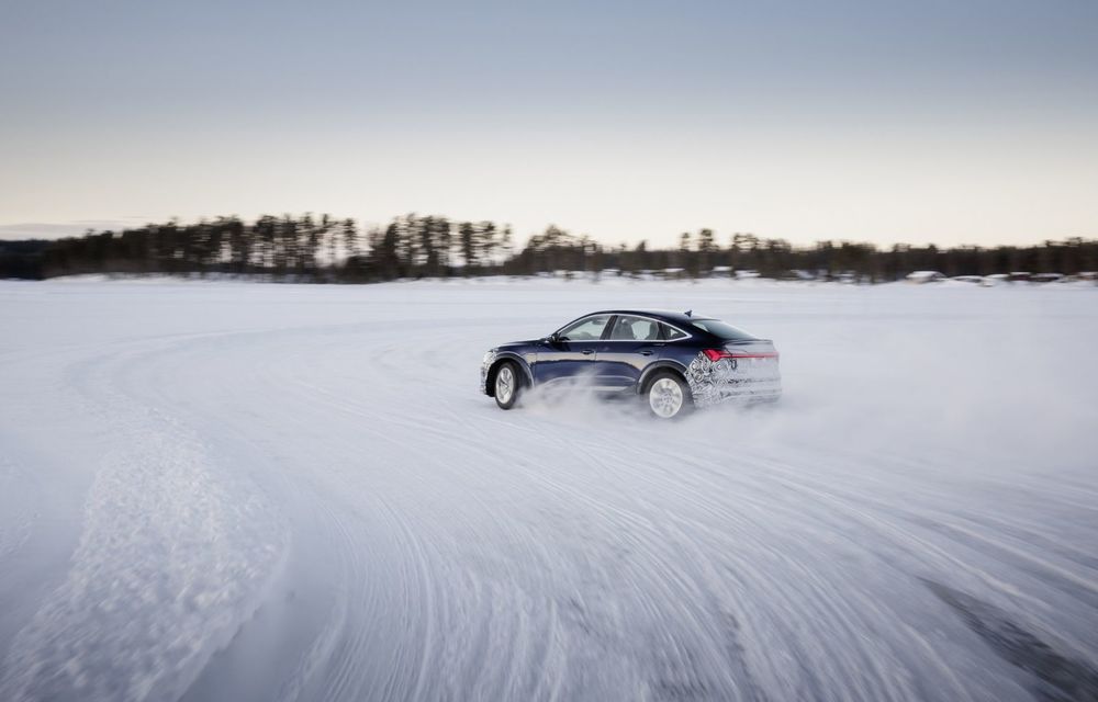 OFICIAL: Imagini cu viitorul Audi e-tron Sportback facelift în timpul testelor de iarnă - Poza 21