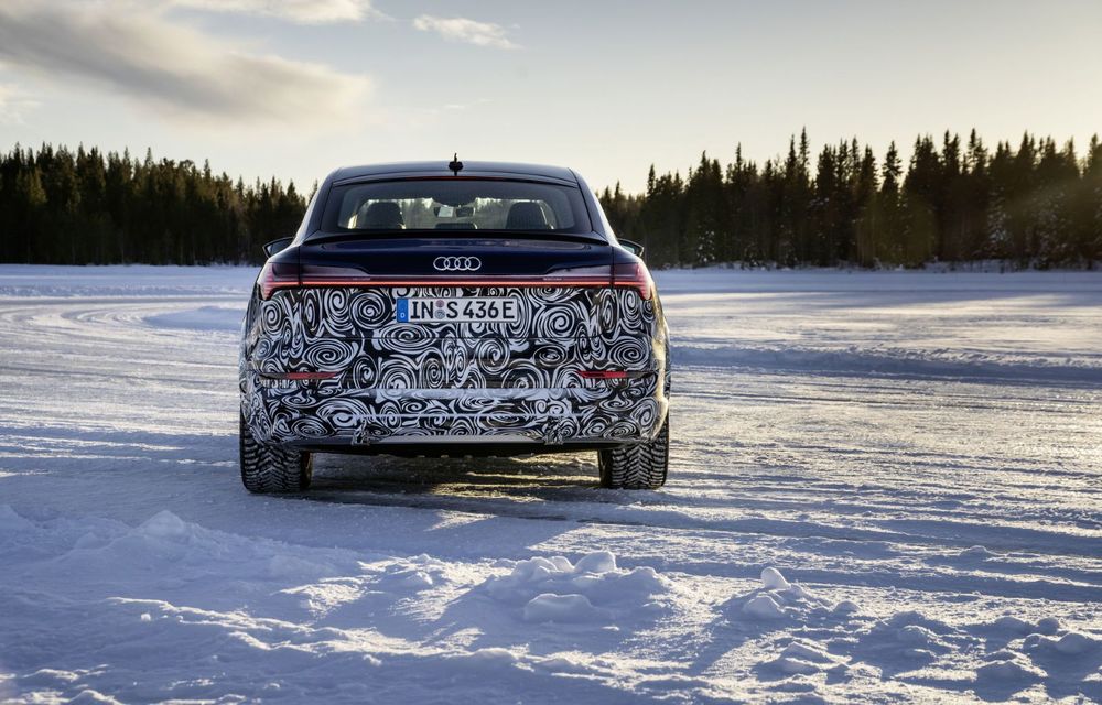 OFICIAL: Imagini cu viitorul Audi e-tron Sportback facelift în timpul testelor de iarnă - Poza 15