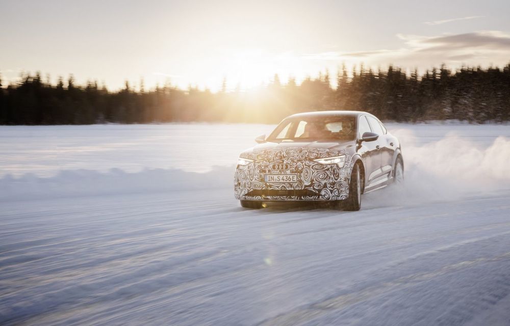 OFICIAL: Imagini cu viitorul Audi e-tron Sportback facelift în timpul testelor de iarnă - Poza 9