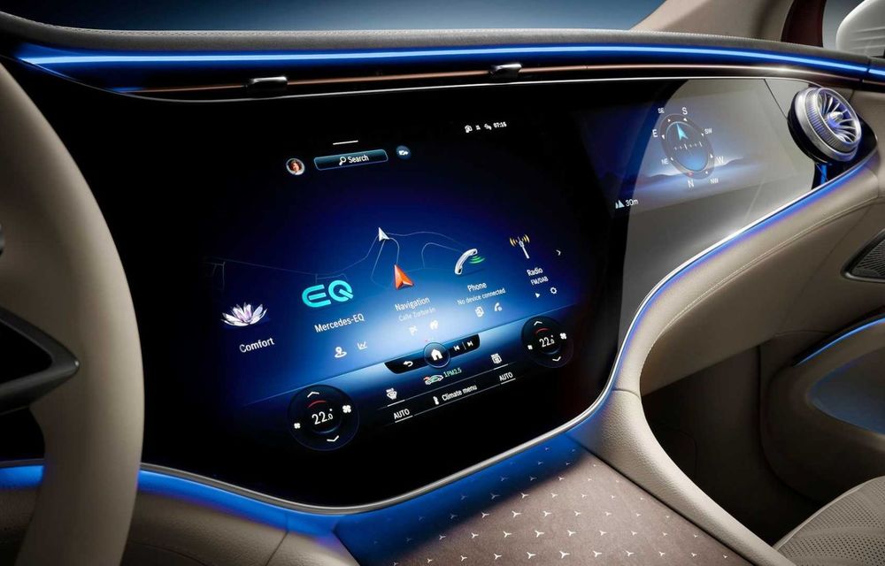 Viitorul Mercedes-Benz EQS SUV va permite redarea de conținut video în timpul mersului - Poza 10