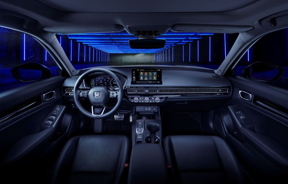 Noua generație Honda Civic e:HEV: interior nou și motor hibrid de 183 de cai - Poza 11