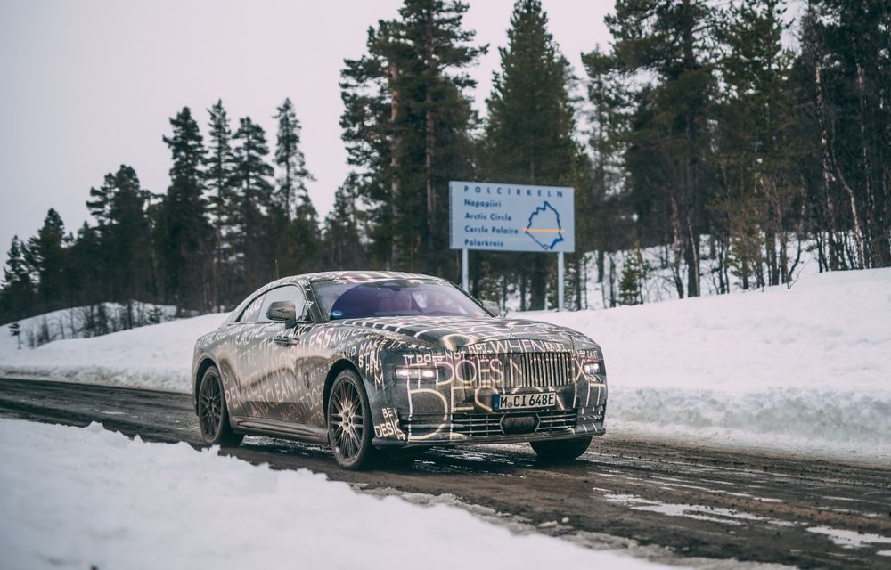 Imagini cu Rolls-Royce Spectre în timpul testelor de iarnă. Modelul electric, testat la -40 de grade - Poza 6