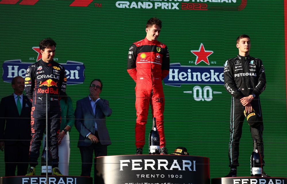 Charles Leclerc câștigă Marele Premiu de Formula 1 al Australiei. Perez și Russell pe podium - Poza 5