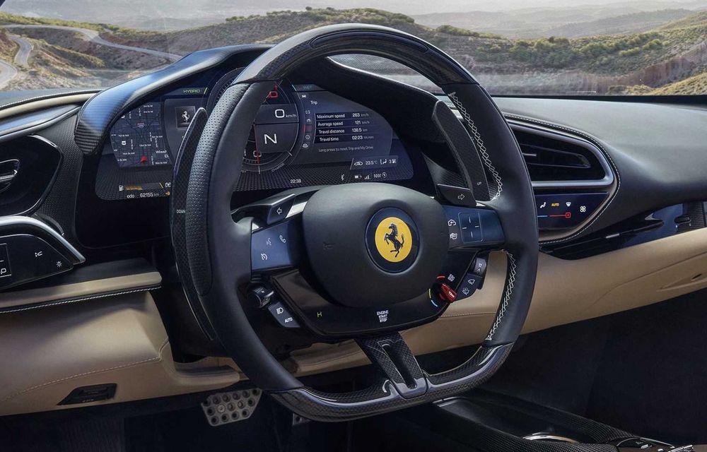 Ferrari prezintă noul 296 GTS: plafon retractabil și același V6 plug-in hybrid cu 830 CP - Poza 10