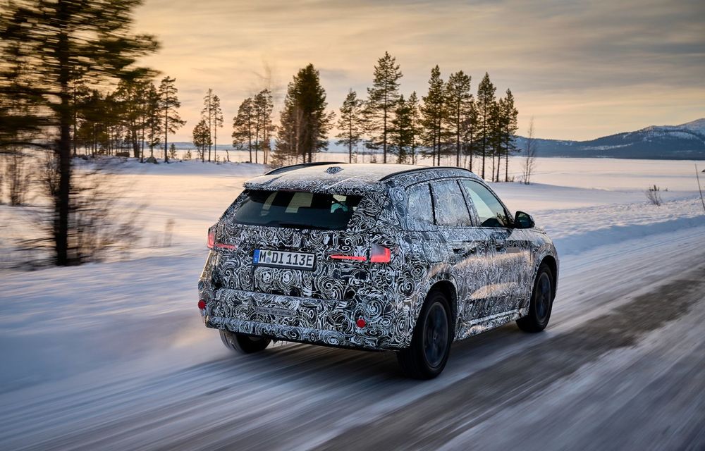 Imagini din timpul testelor cu viitorul BMW iX1, pur electric - Poza 13