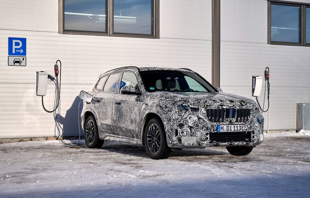 Imagini din timpul testelor cu viitorul BMW iX1, pur electric - Poza 7