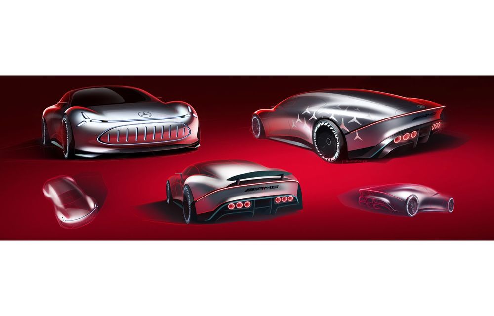 Mercedes Vision AMG, un concept care anunță un viitor rival electric pentru Porsche Taycan - Poza 17