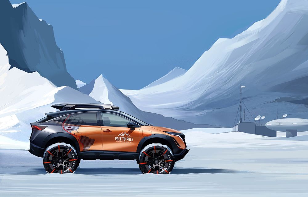 Un Nissan Ariya va pleca într-o aventură istorică de 27.000 de kilometri, de la Polul Nord la Polul Sud - Poza 3