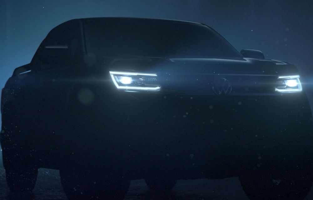 Teaser nou cu viitorul Volkswagen Amarok: va avea faruri LED inteligente IQ Light - Poza 1