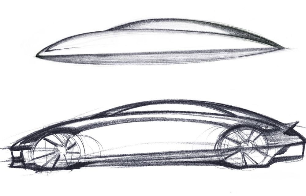 Viitoarea Hyundai Ioniq 6 apare în noi schițe de design - Poza 1
