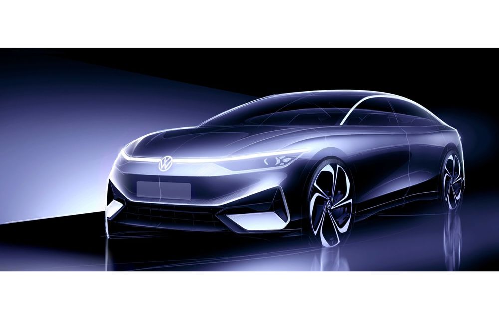Teaser cu conceptul electric Volkswagen ID Aero. Va fi dezvăluit săptămâna viitoare - Poza 1
