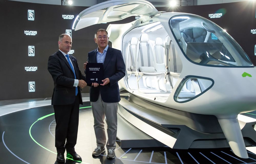 Rolls-Royce și Hyundai vor dezvolta împreună un vehicul electric zburător electric, pe bază de hidrogen - Poza 1