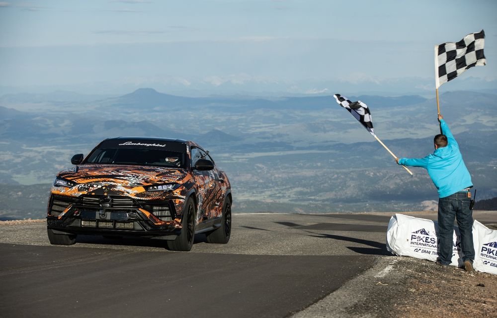 Lamborghini Urus, record pentru SUV-urile de serie pe celebra urcare de la Pikes Peak - Poza 5