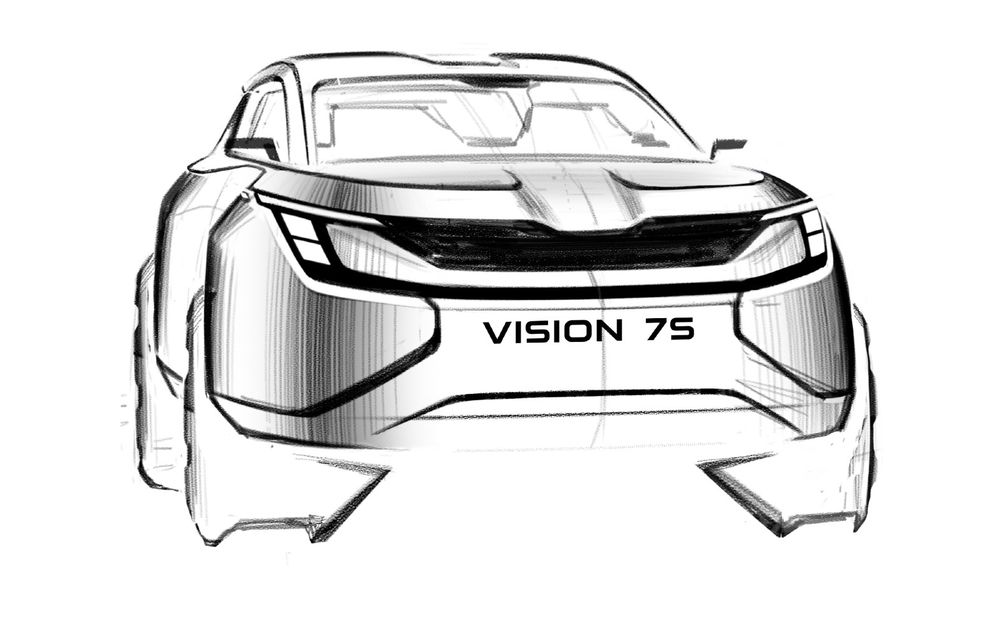 Conceptul Skoda Vision 7S dezvăluie noul limbaj de design al mărcii - Poza 42