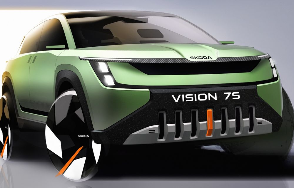 Conceptul Skoda Vision 7S dezvăluie noul limbaj de design al mărcii - Poza 43