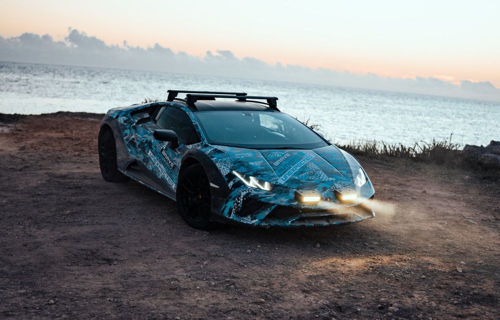 Viitorul Lamborghini Huracan Sterrato apare în noi imagini teaser - Poza 2