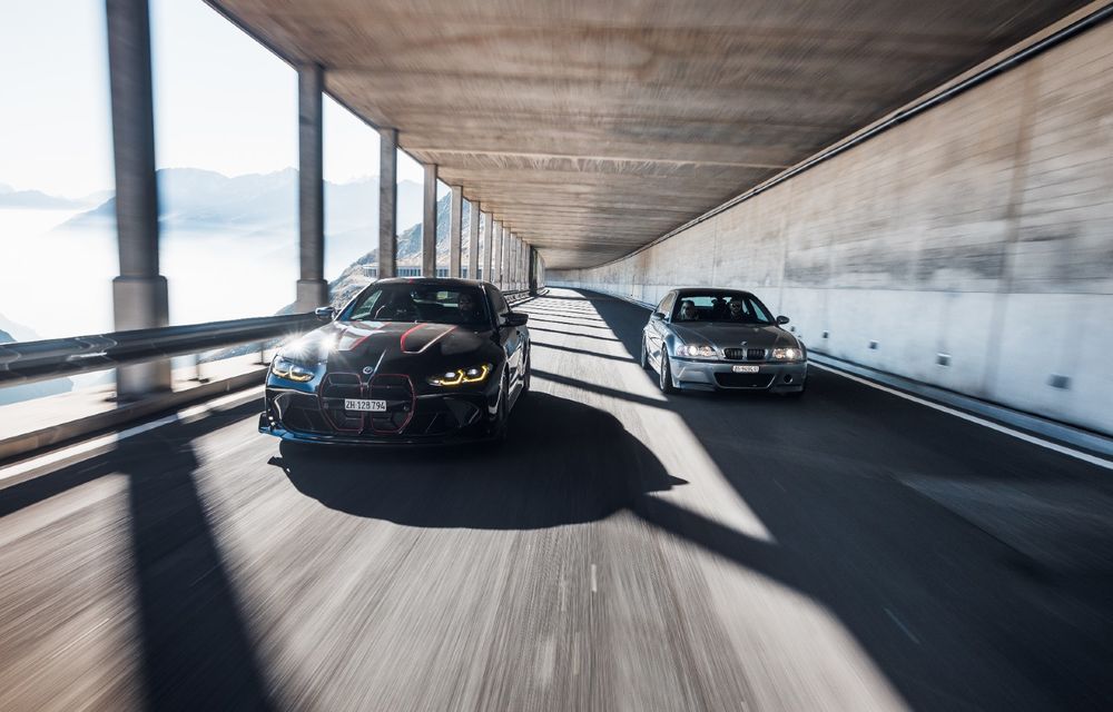 Întâlnire între tată și fiu: legendarele BMW M3 CSL și M4 CSL, față în față pe drumuri spectaculoase din Elveția - Poza 3