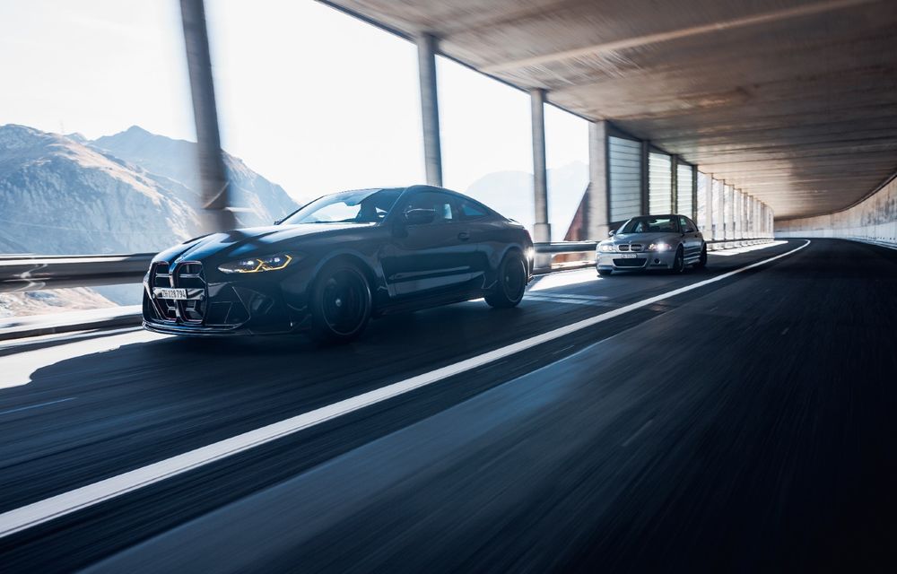 Întâlnire între tată și fiu: legendarele BMW M3 CSL și M4 CSL, față în față pe drumuri spectaculoase din Elveția - Poza 8