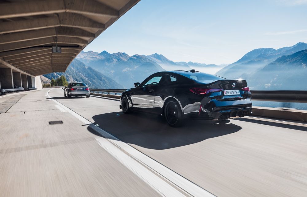 Întâlnire între tată și fiu: legendarele BMW M3 CSL și M4 CSL, față în față pe drumuri spectaculoase din Elveția - Poza 12