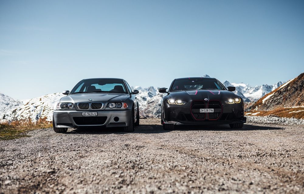 Întâlnire între tată și fiu: legendarele BMW M3 CSL și M4 CSL, față în față pe drumuri spectaculoase din Elveția - Poza 14