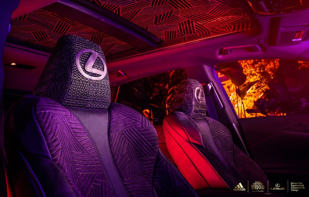 Lexus prezintă un exemplar unicat al lui RX 500h, inspirat din filmul Black Panther. Mașina, creată în colaborare cu Adidas - Poza 9