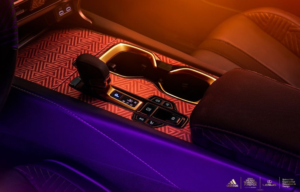 Lexus prezintă un exemplar unicat al lui RX 500h, inspirat din filmul Black Panther. Mașina, creată în colaborare cu Adidas - Poza 10