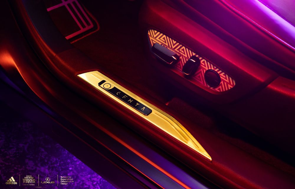 Lexus prezintă un exemplar unicat al lui RX 500h, inspirat din filmul Black Panther. Mașina, creată în colaborare cu Adidas - Poza 11