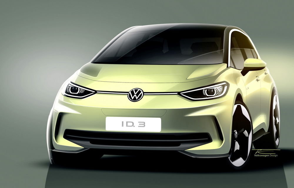 Volkswagen ID.3 facelift: primele imagini anunță un interior cu materiale mai bune - Poza 1