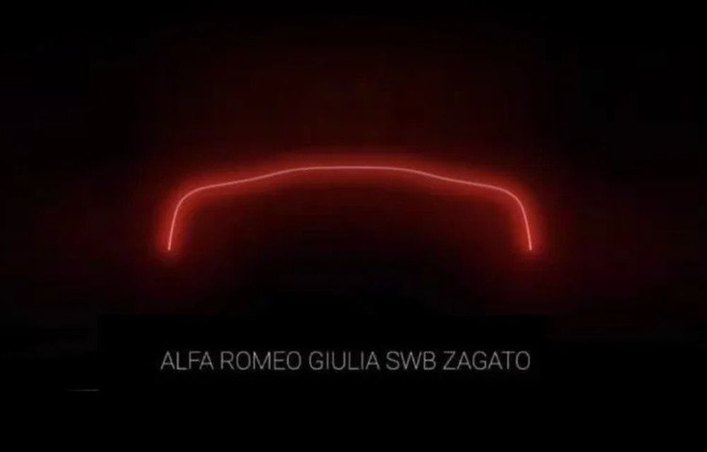 Primul teaser cu noul Alfa Romeo Giulia SWB Zagato. Lansare în 2023 - Poza 1