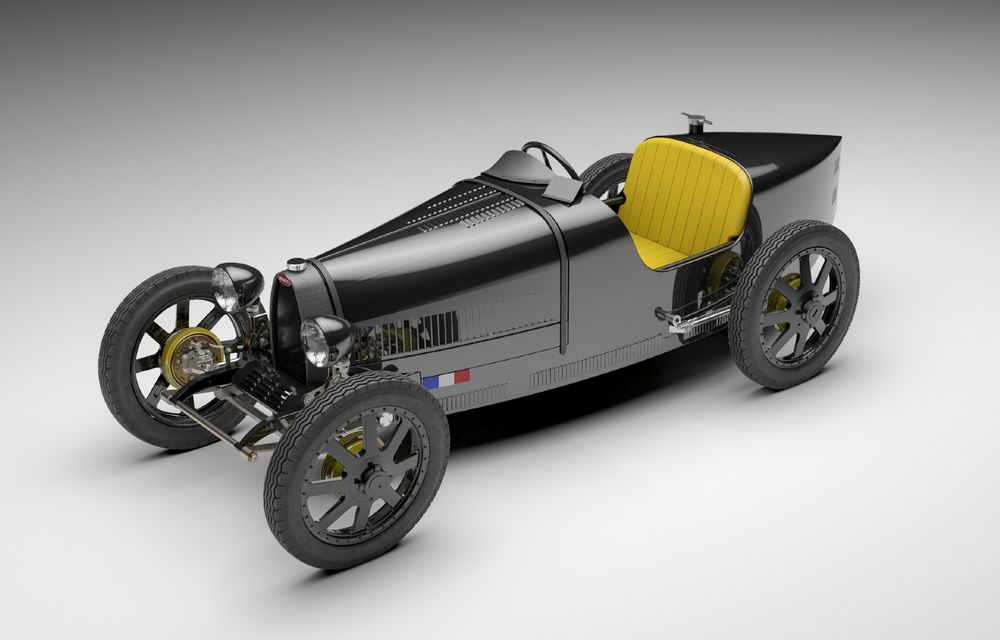 Noul Bugatti Baby II Carbon Edition este o ediție specială inspirată de W16 Mistral. Preț de 80.000 de euro - Poza 1