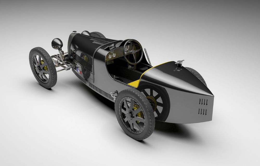 Noul Bugatti Baby II Carbon Edition este o ediție specială inspirată de W16 Mistral. Preț de 80.000 de euro - Poza 2
